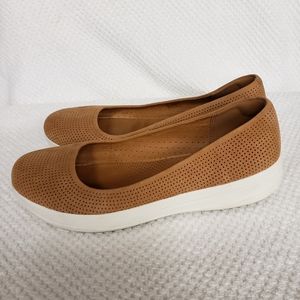 Fitflop Womens Shoes Size 8 Slip-On Brown Heel Approx 1.25" Pre-owned